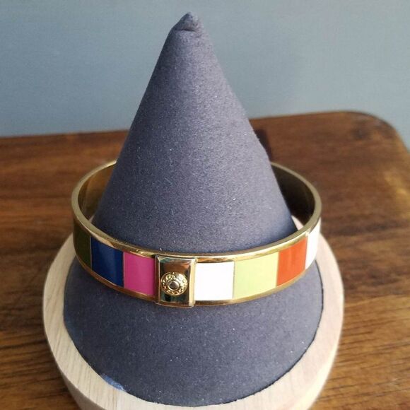 Coach Striped Enamel Bangle - Picture 4 of 7